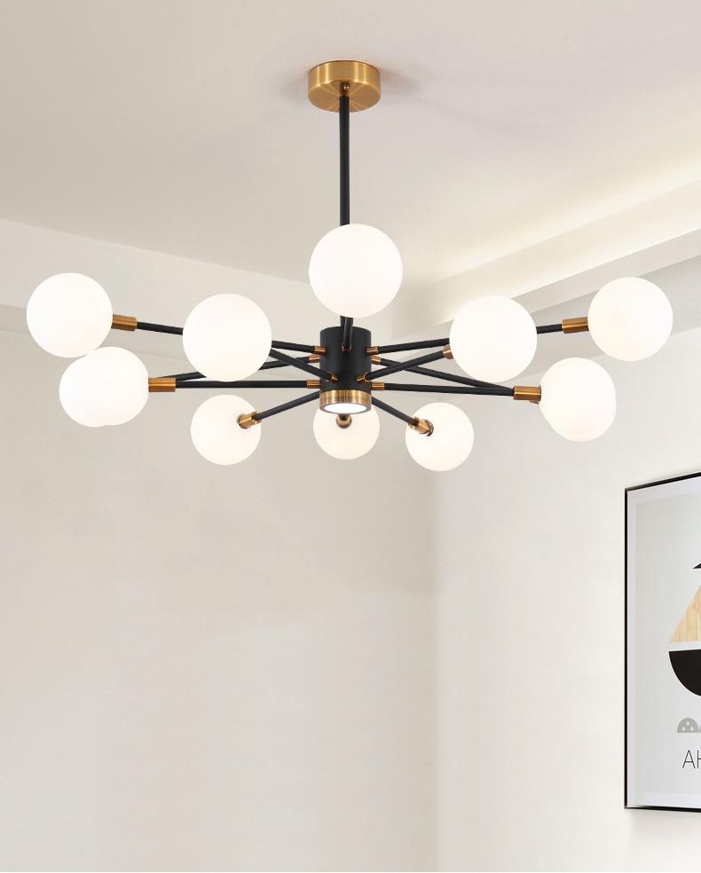 Nordic Black & Copper Chandelier - Nordic Side - 