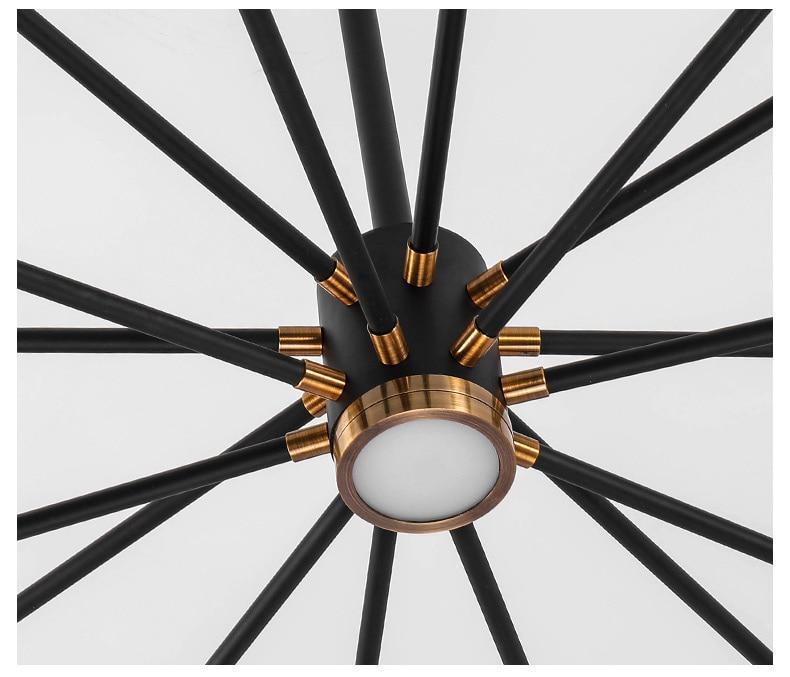 Nordic Black & Copper Chandelier - Nordic Side - 