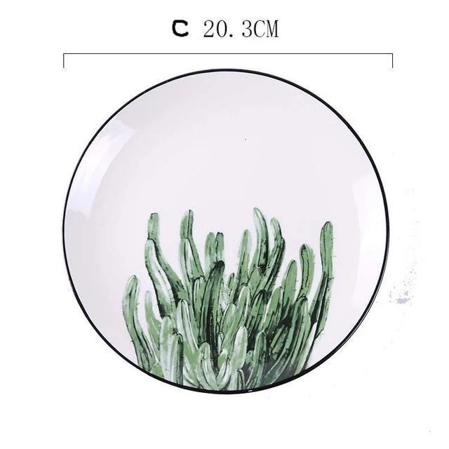 Green Leaves Plate - Nordic Side - 