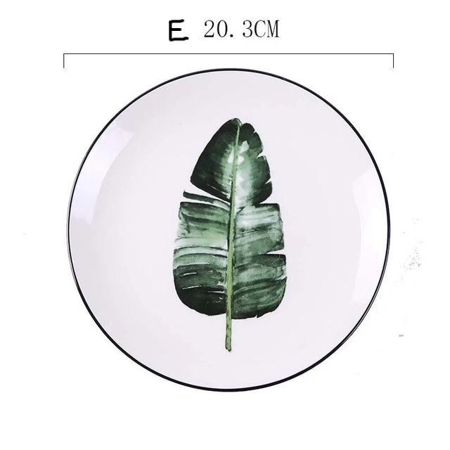 Green Leaves Plate - Nordic Side - 