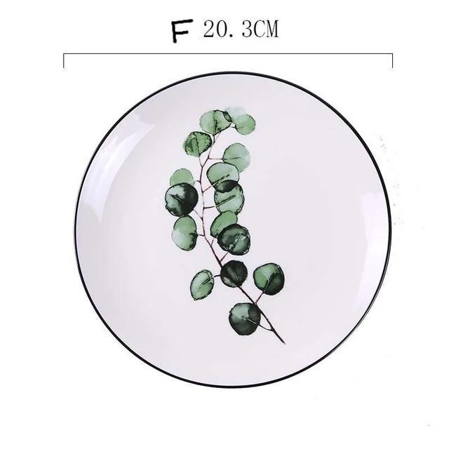 Green Leaves Plate - Nordic Side - 