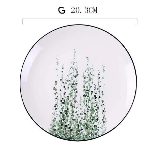 Green Leaves Plate - Nordic Side - 