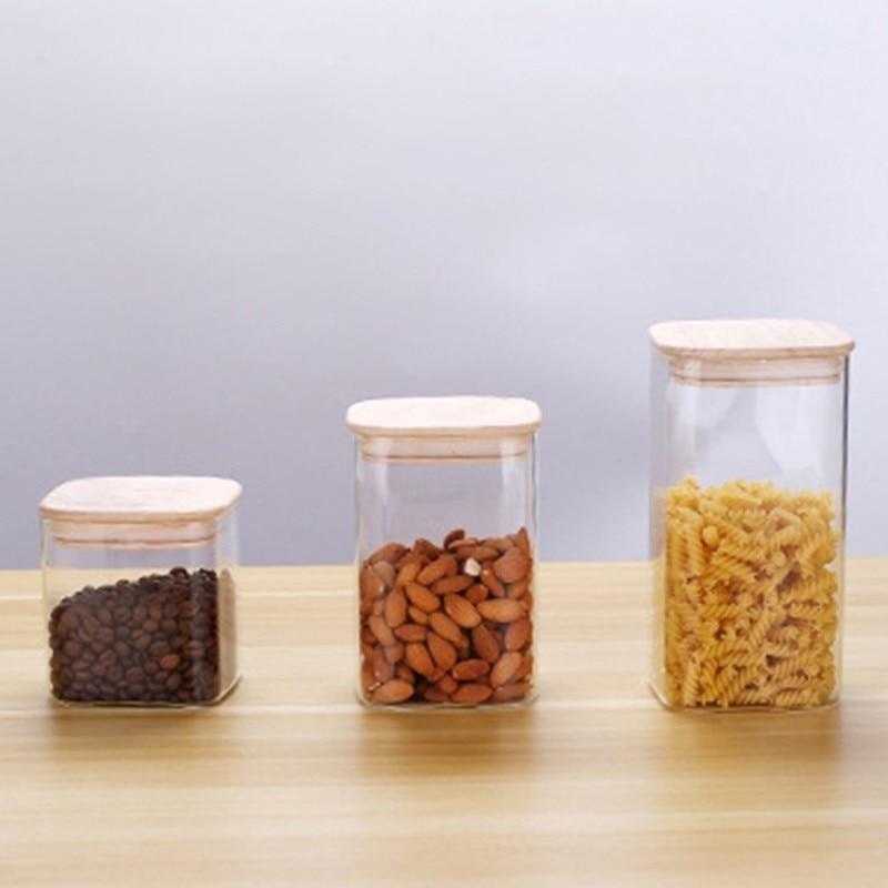 Glass Sealed Square Jars - Nordic Side - 