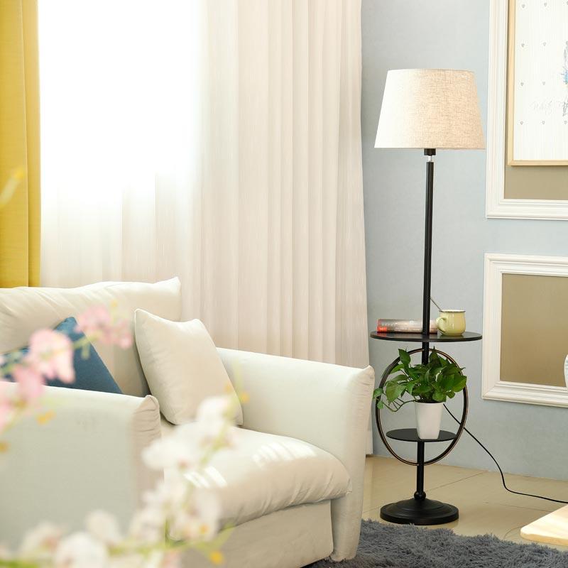 Canary Modern Floor Lamp with Shelves