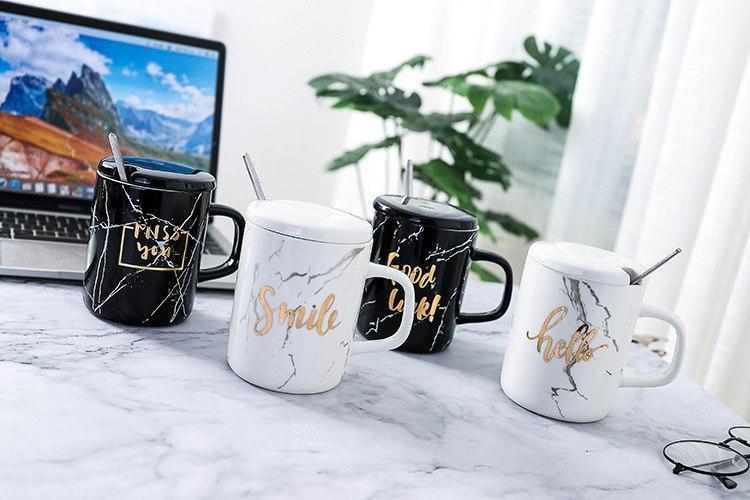 Marble Mug with Gold Letter - Nordic Side - 