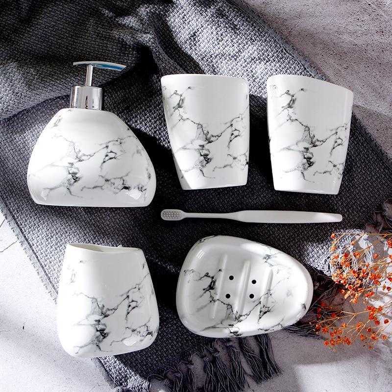 Marble Bathroom Organisers - Nordic Side - 