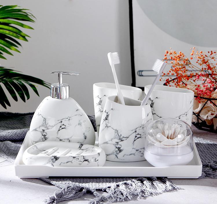 Marble Bathroom Organisers - Nordic Side - 