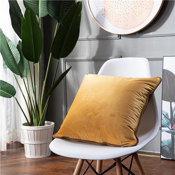 Strong Piped Velvet Cushion Cover - Nordic Side - 