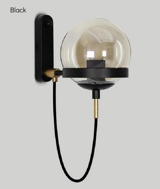 Retro Black & Gold Wall Light - Nordic Side - 