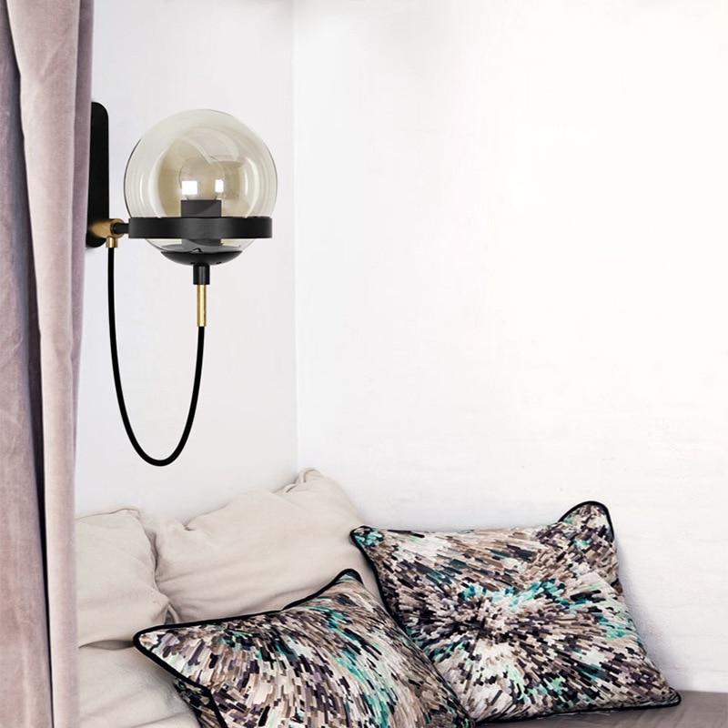 Retro Black & Gold Wall Light - Nordic Side - 