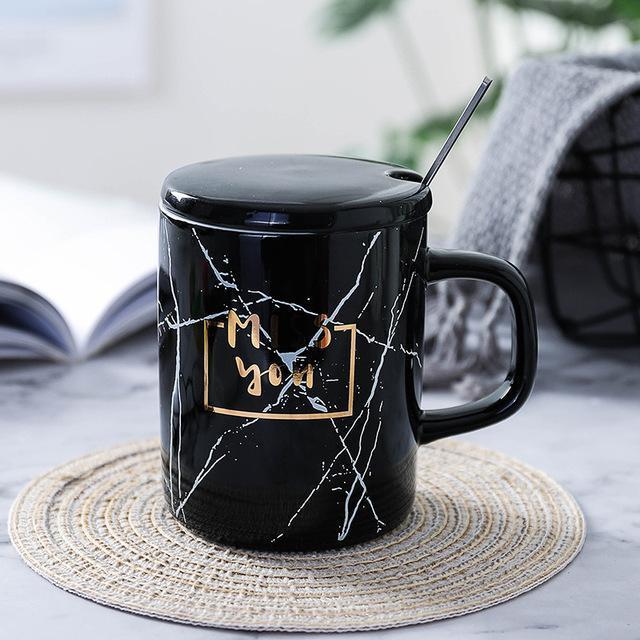 Marble Mug with Gold Letter - Nordic Side - 