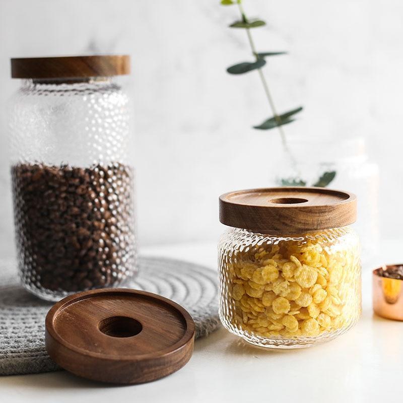 Textured Glass Jar - Nordic Side - 