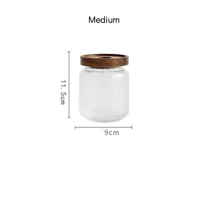 Textured Glass Jar - Nordic Side - 