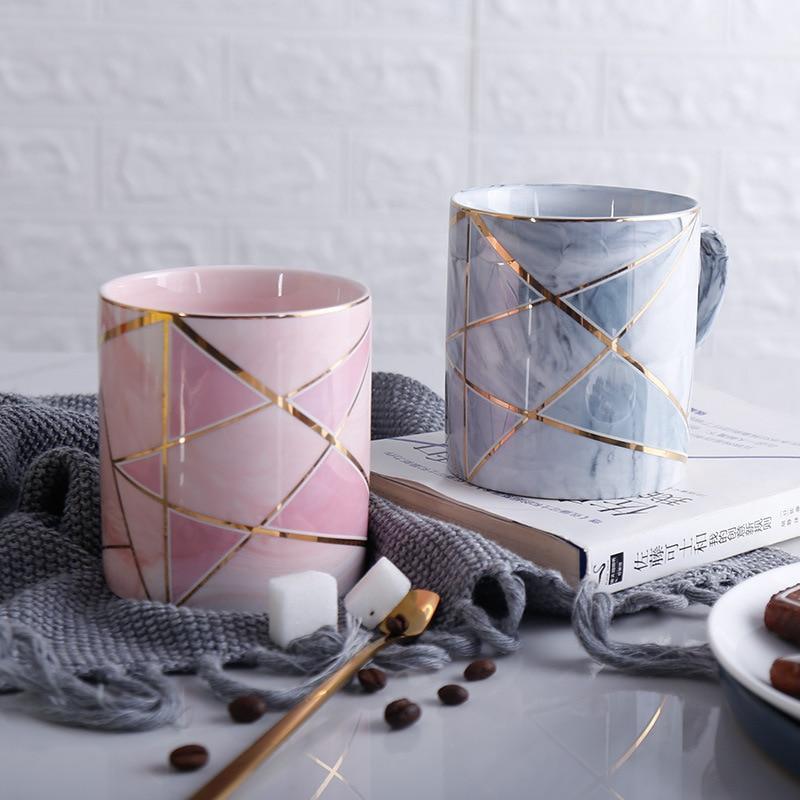 Gold Stripe Marble Mug - Nordic Side - 