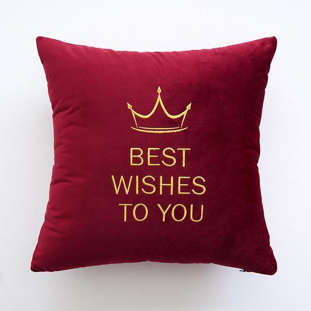 Velvet Cushions with Gold Letters - Nordic Side - 