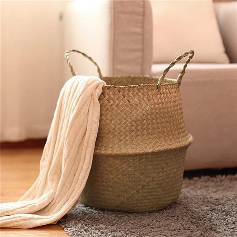 Woven Rattan Basket - Nordic Side - 