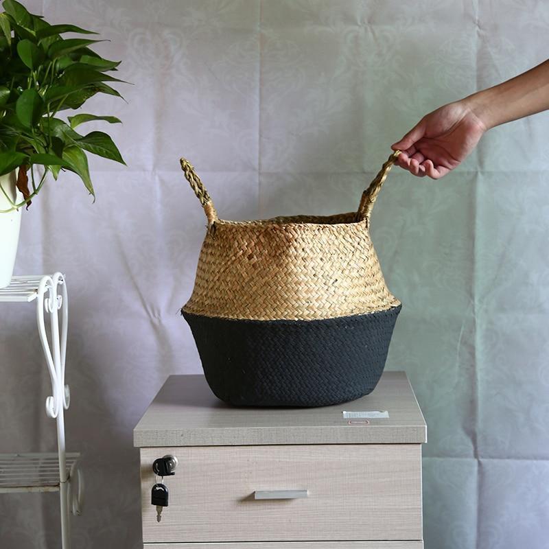 Woven Rattan Basket - Nordic Side - 