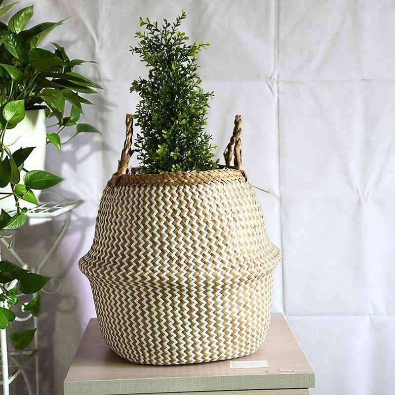 Woven Rattan Basket - Nordic Side - 