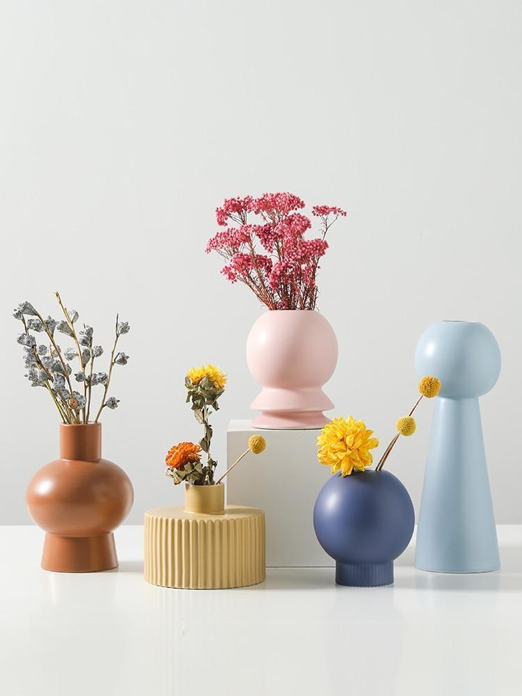 Colorful Ceramic Nordic Vases - Nordic Side - 