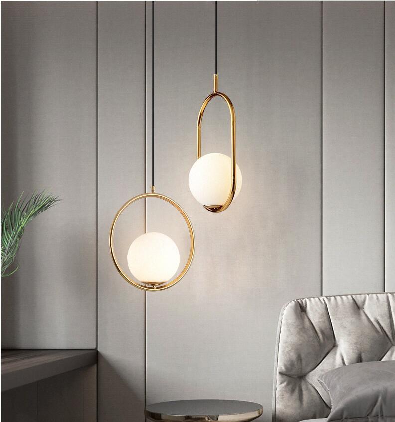 Skopta - Modern Minimal Gold Pendant Light - Nordic Side - 