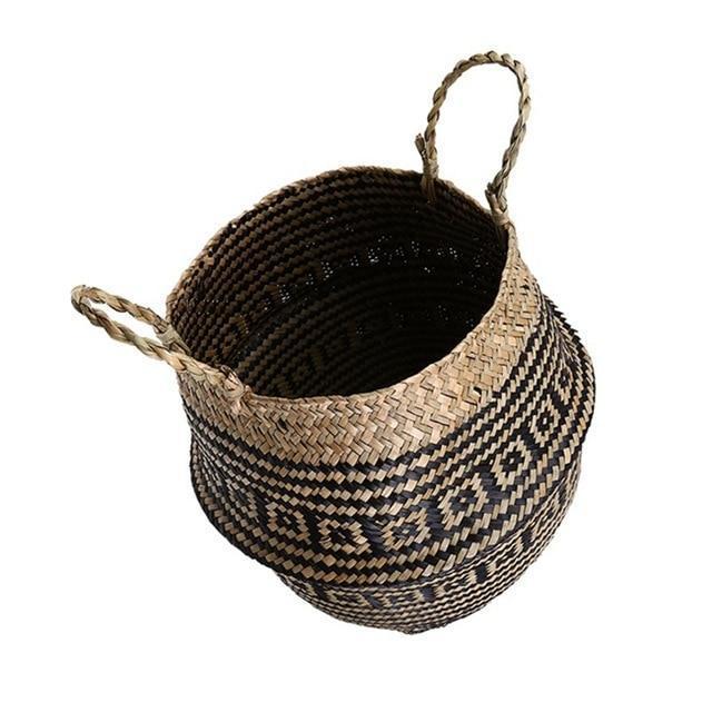 Woven Rattan Basket - Nordic Side - 