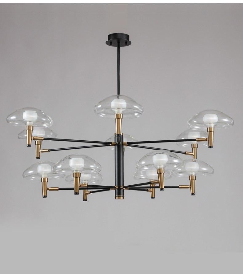 Nordic Black & Gold Chandelier - Nordic Side - 