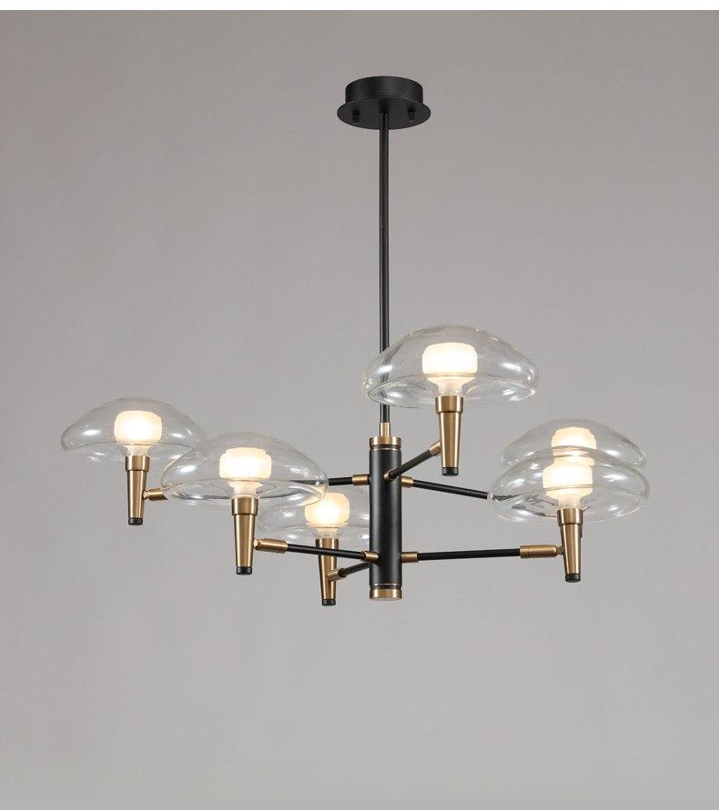 Nordic Black & Gold Chandelier - Nordic Side - 