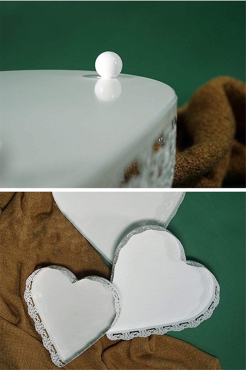 Metal Heart Tray - Nordic Side - 