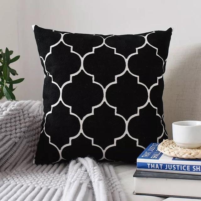 Moroccan Embroidered Cushion - Nordic Side - 