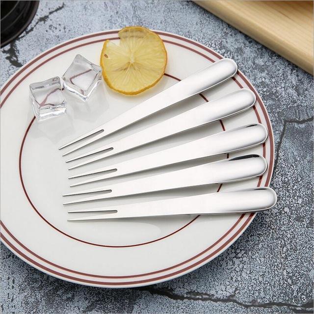 Modern Dessert Metal Fork - Nordic Side - 