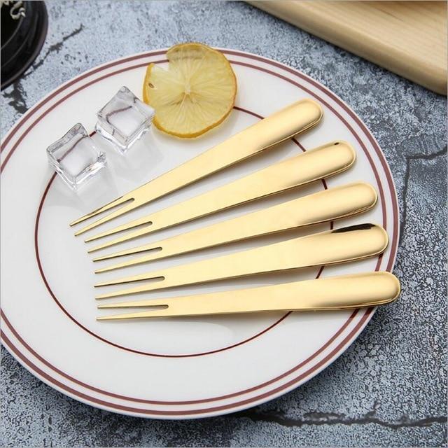 Modern Dessert Metal Fork - Nordic Side - 