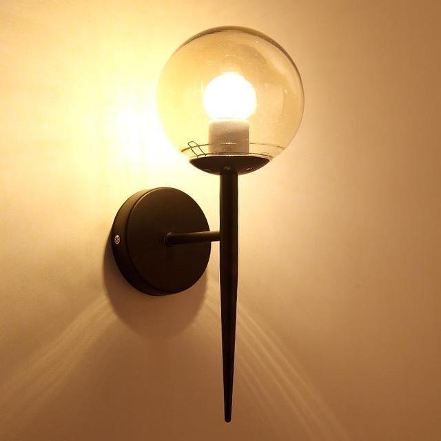 Modern Black & Gold Wall Light - Nordic Side - 