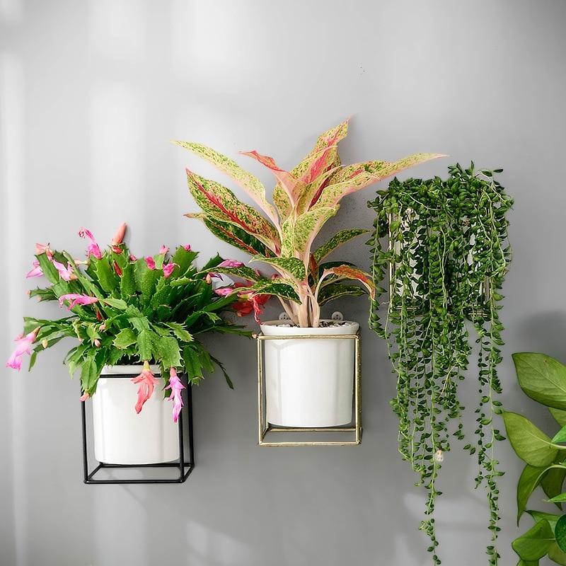 Fenella - Metal Frame Modern Planter - Nordic Side - 09-27, feed-cl1-planters, modern, modern-nordic, modern-pieces, modern-planter-collection, nordic, planter