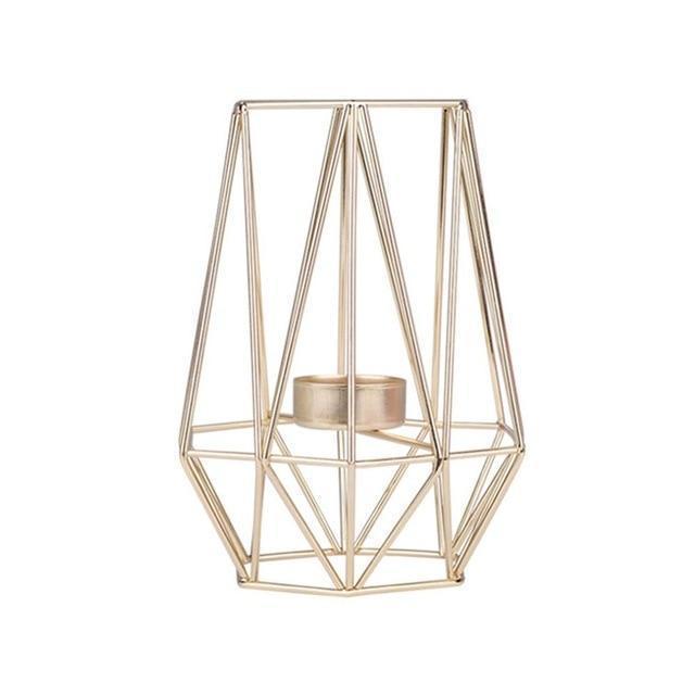 Diedra - Modern Geometric Cage Candle Holder - Nordic Side - 05-09