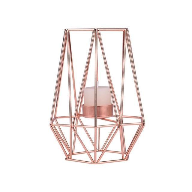 Diedra - Modern Geometric Cage Candle Holder - Nordic Side - 05-09