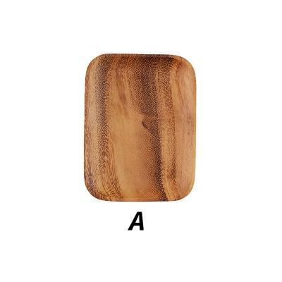 Acacia Wood Square Plate - Nordic Side - 