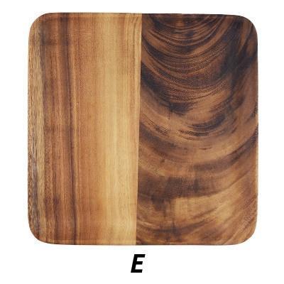 Acacia Wood Square Plate - Nordic Side - 