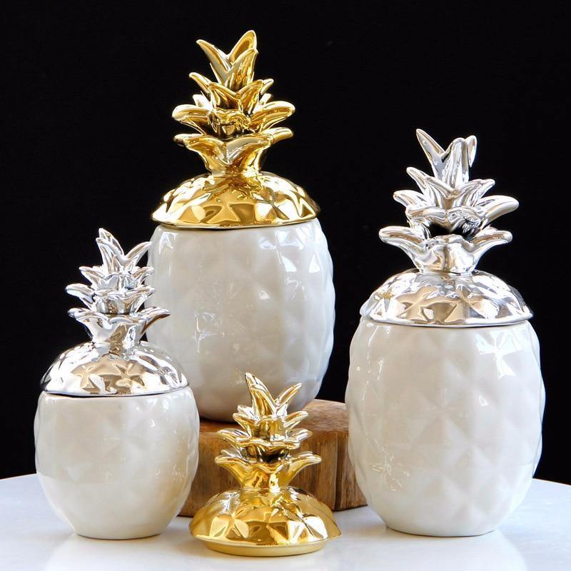 Black & White Pineapple Storage - Nordic Side - 