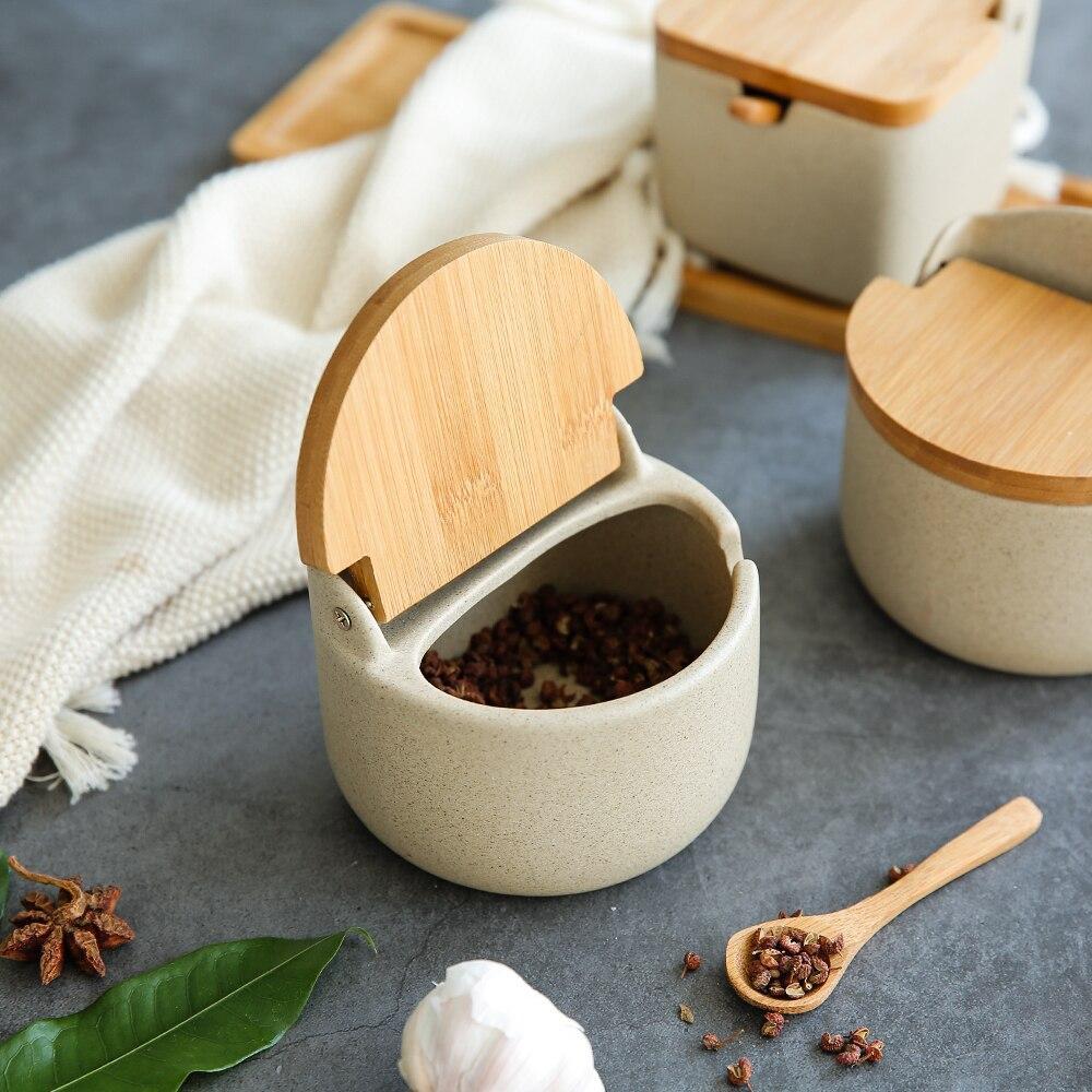 Spice Jars with Bamboo Cover - Nordic Side - 