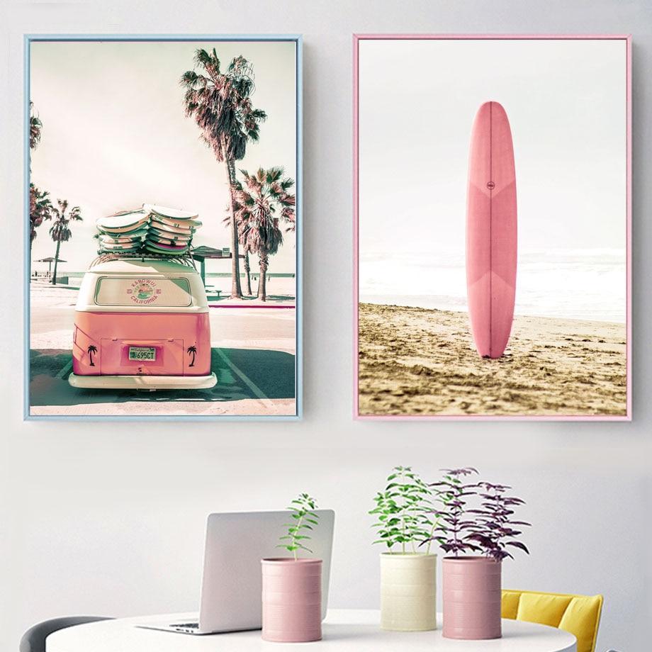 Pink & Blue Summer Wall Art - Nordic Side - 