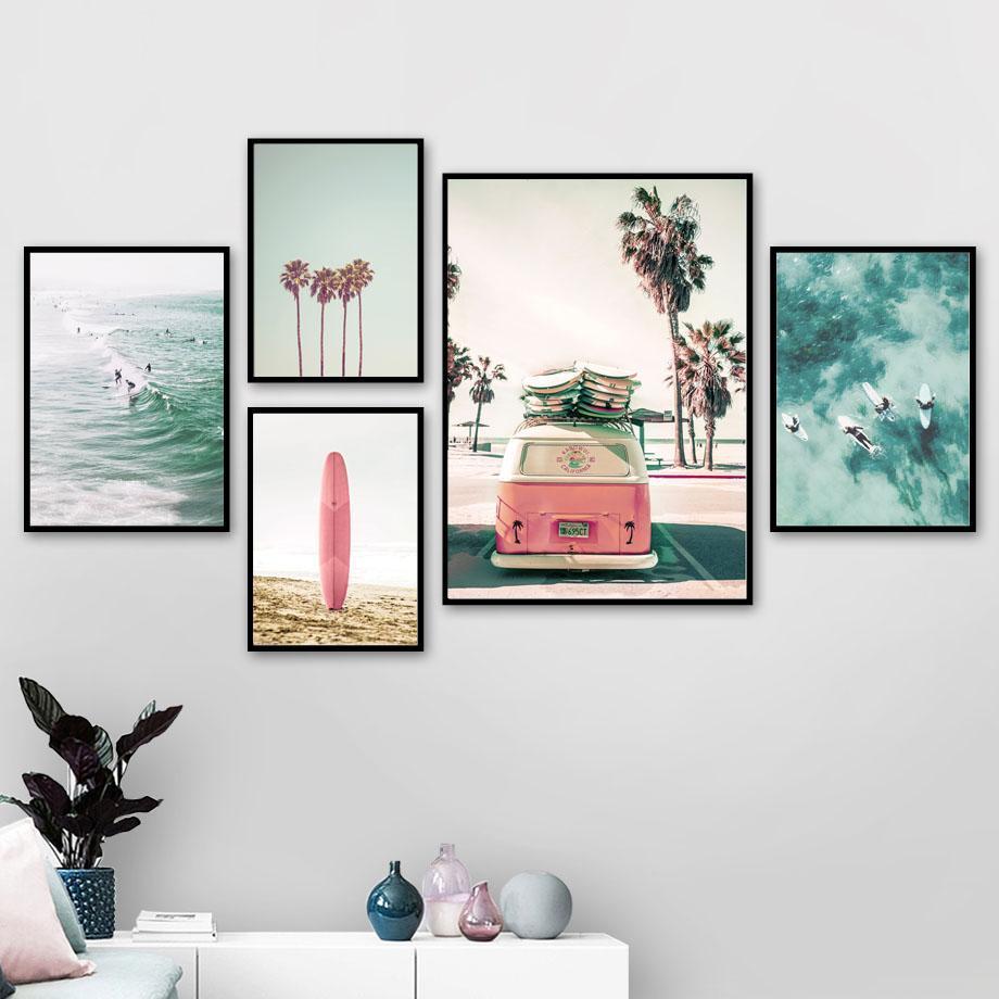 Pink & Blue Summer Wall Art - Nordic Side - 