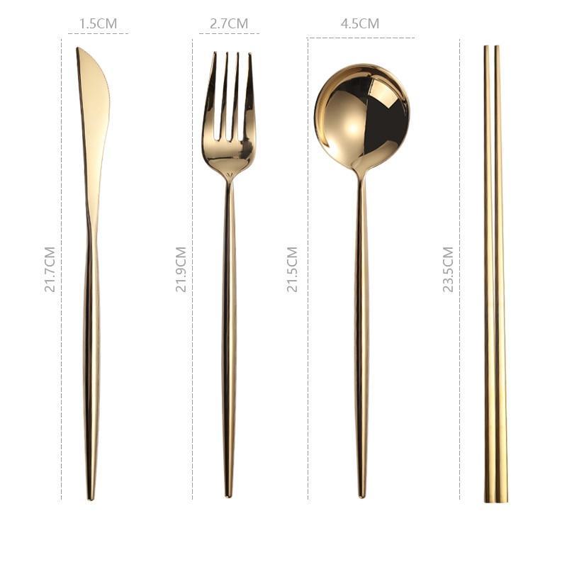 Mirrored Metal Cutlery (4 Colors) - Nordic Side - 