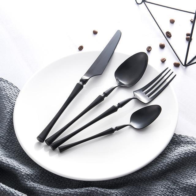 Metal Antique Cutlery Set (4 Pieces Set, 4 Colors) - Nordic Side - 