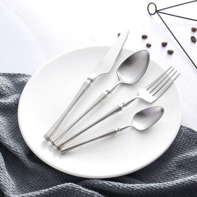 Metal Antique Cutlery Set (4 Pieces Set, 4 Colors) - Nordic Side - 