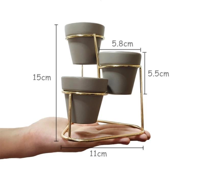 Temprince - 3 Level Planter & Stand - Nordic Side - 09-28, feed-cl1-planters, modern-pieces, modern-planter-collection