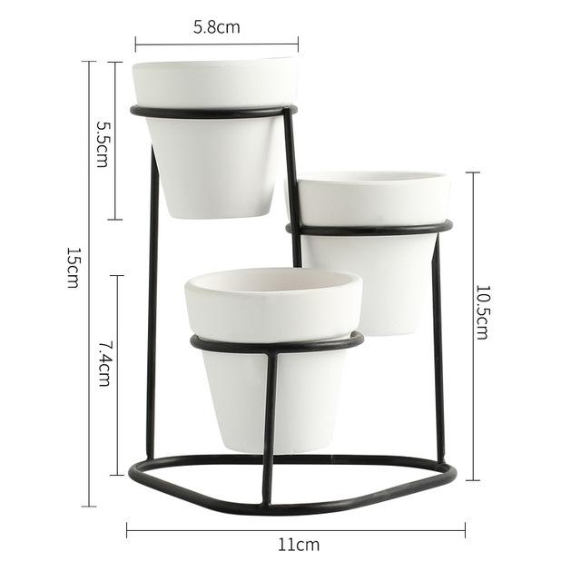 Temprince - 3 Level Planter & Stand - Nordic Side - 09-28, feed-cl1-planters, modern-pieces, modern-planter-collection