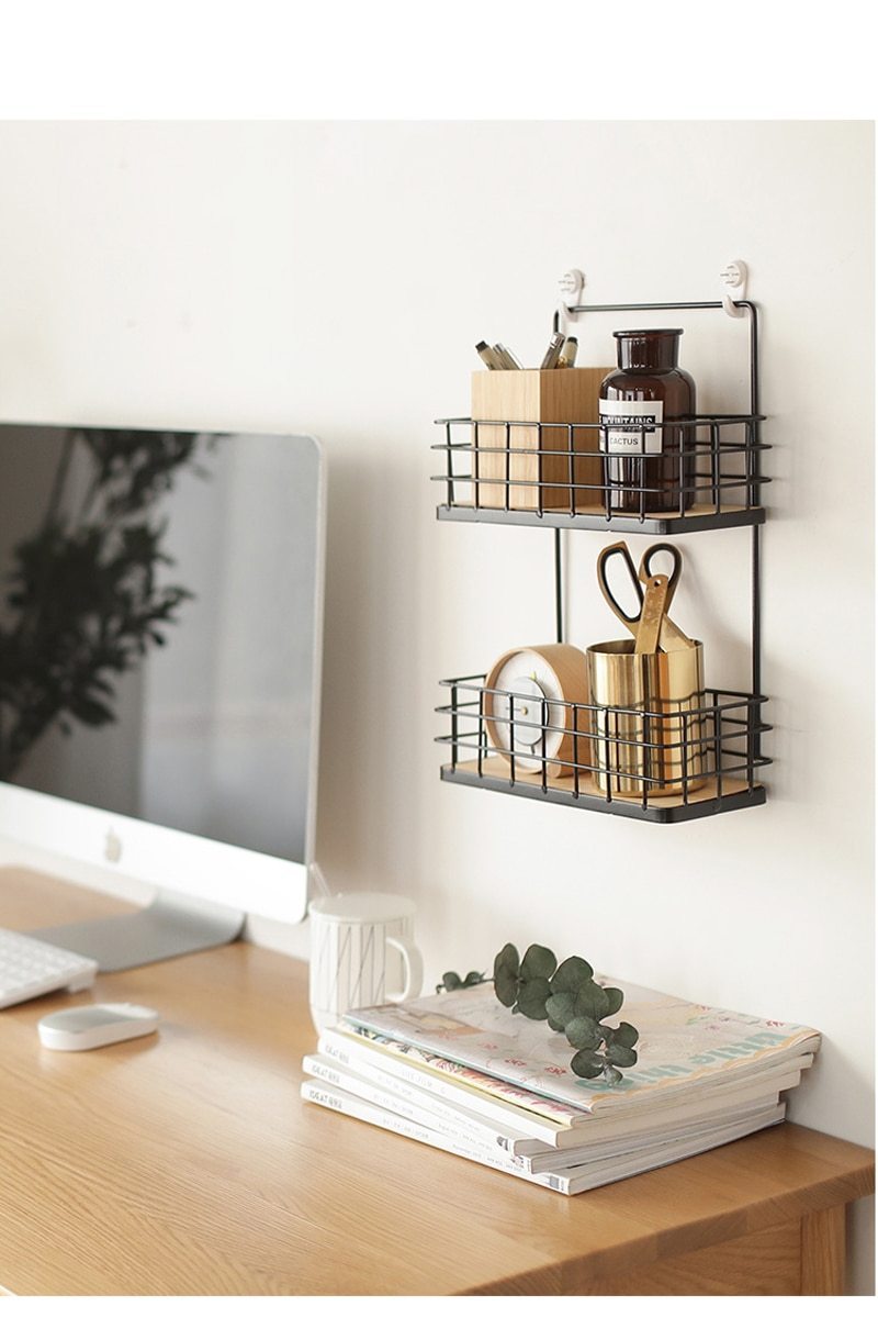 Iron & Wood Storage Rack - Nordic Side - 