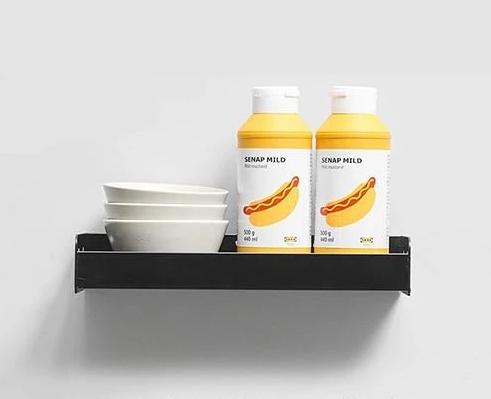 Decima - Modern Aluminum Kitchen Shelf - Nordic Side - modern-pieces