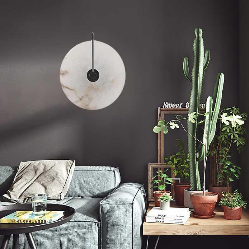 Lalula - Marble Circular Wall Lamp - Nordic Side - 07-29, bathroom-collection, best-selling-lights, circular-lamp, feed-cl0-over-80-dollars, lamp, light, lighting, lighting-tag, modern-lighti