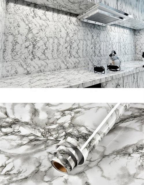 Marble Pattern Self-Adhesive Vinyl Wallpaper - Nordic Side - 02-05, modern-pieces